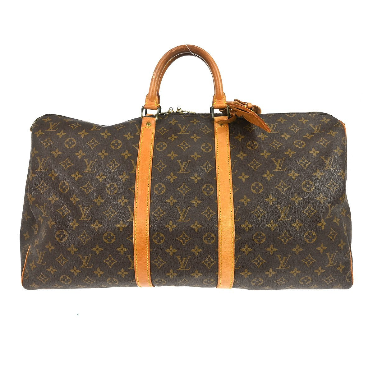 Louis Vuitton Keepall Bandouliere Bag Monogram Canvas Brown Canvas Travel Bag Bag (Pre-Loved)