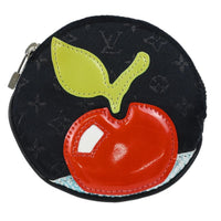 Louis Vuitton Round Coin Purse Limited Edition Monogram Silk Black Silk Wallets Accessory (Authentic Pre-Loved)