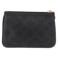Louis Vuitton Selene Pochette Mahina Leather Black Leather Clutche & Pouche Bag (Pre-Loved)