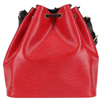 Louis Vuitton Bicolor Petit Noe Handbag Epi Leather Red Leather Shoulder Bag Bag (Authentic Pre-Loved)