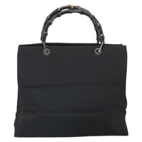 Gucci Bamboo Tote Bag Nylon Black Nylon Tote Bag Bag (Pre-Loved)