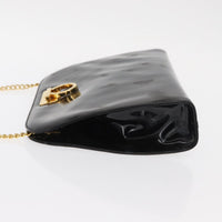 Salvatore Ferragamo Vintage Gancini Chain Shoulder Bag Patent Leather Black Patent_Leather Shoulder Bag Bag (Pre-Loved)