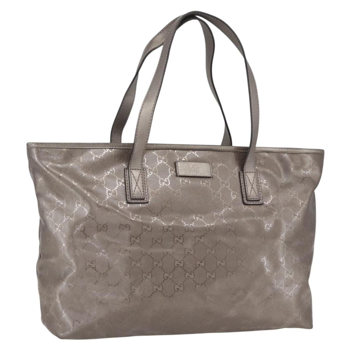 Gucci Gucci Plus Tote Gg Imprime Silver Pvc Tote Bag Bag (Pre-Loved)