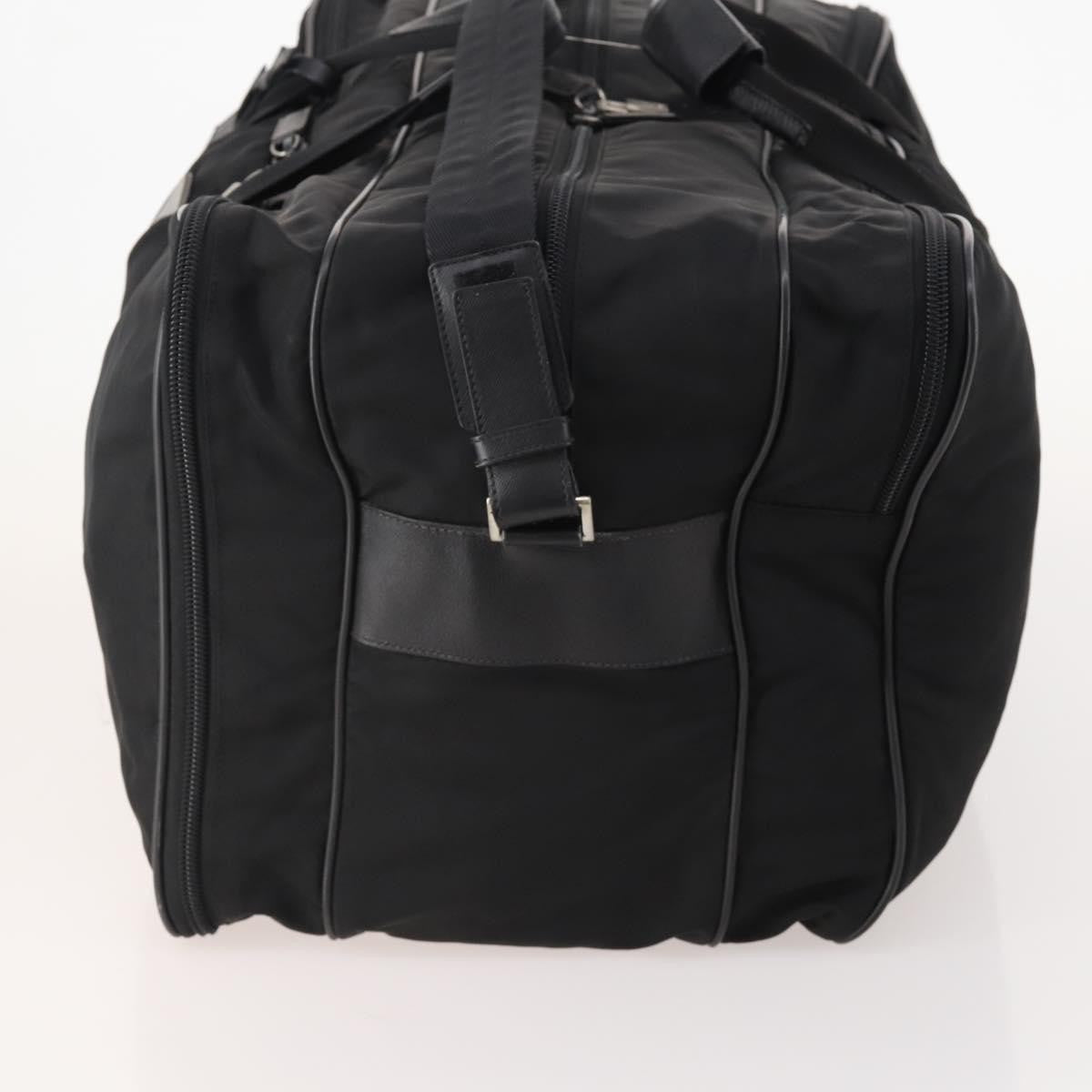 Prada Vintage Boston Bag Nylon Black Nylon Travel Bag Bag (Authentic Pre-Loved)