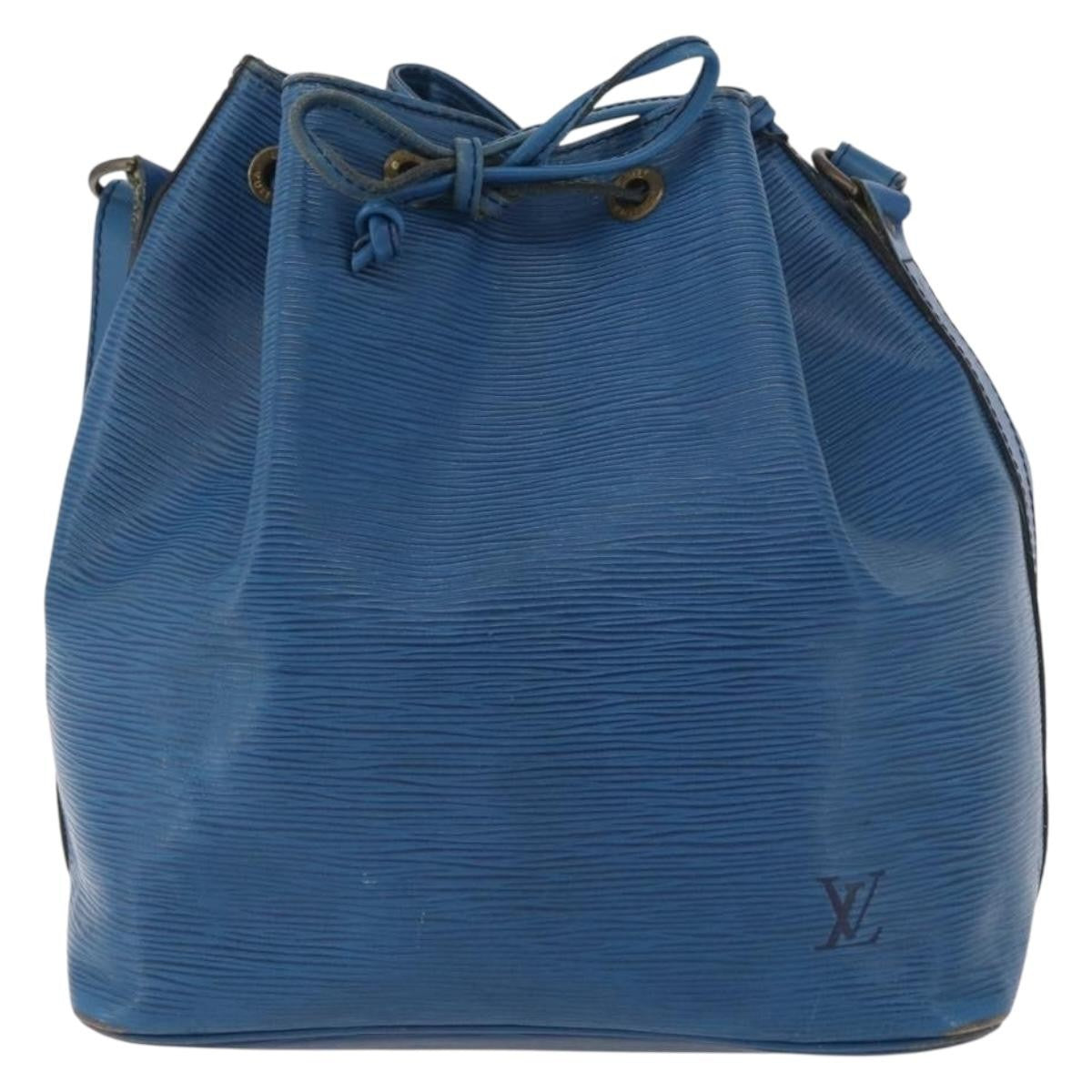 Louis Vuitton Petit Noe Nm Handbag Epi Leather Blue Leather Shoulder Bag Bag (Authentic Pre-Loved)
