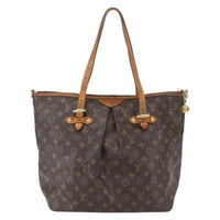 Louis Vuitton Palermo Handbag Monogram Canvas Brown Canvas Tote Bag Bag (Authentic Pre-Loved)