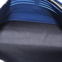 Louis Vuitton Pochette Voyage Taiga Leather Blue Leather Clutche & Pouche Bag (Authentic Pre-Loved)
