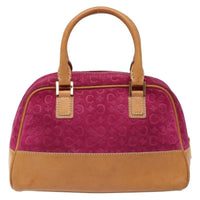 Celine Vintage Macadam Handbag C Macadam Suede Purple Suede Handbag (Authentic Pre-Loved)