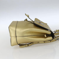 Louis Vuitton Lockme Backpack Leather Gold Leather Backpack Bag (Authentic Pre-Loved)
