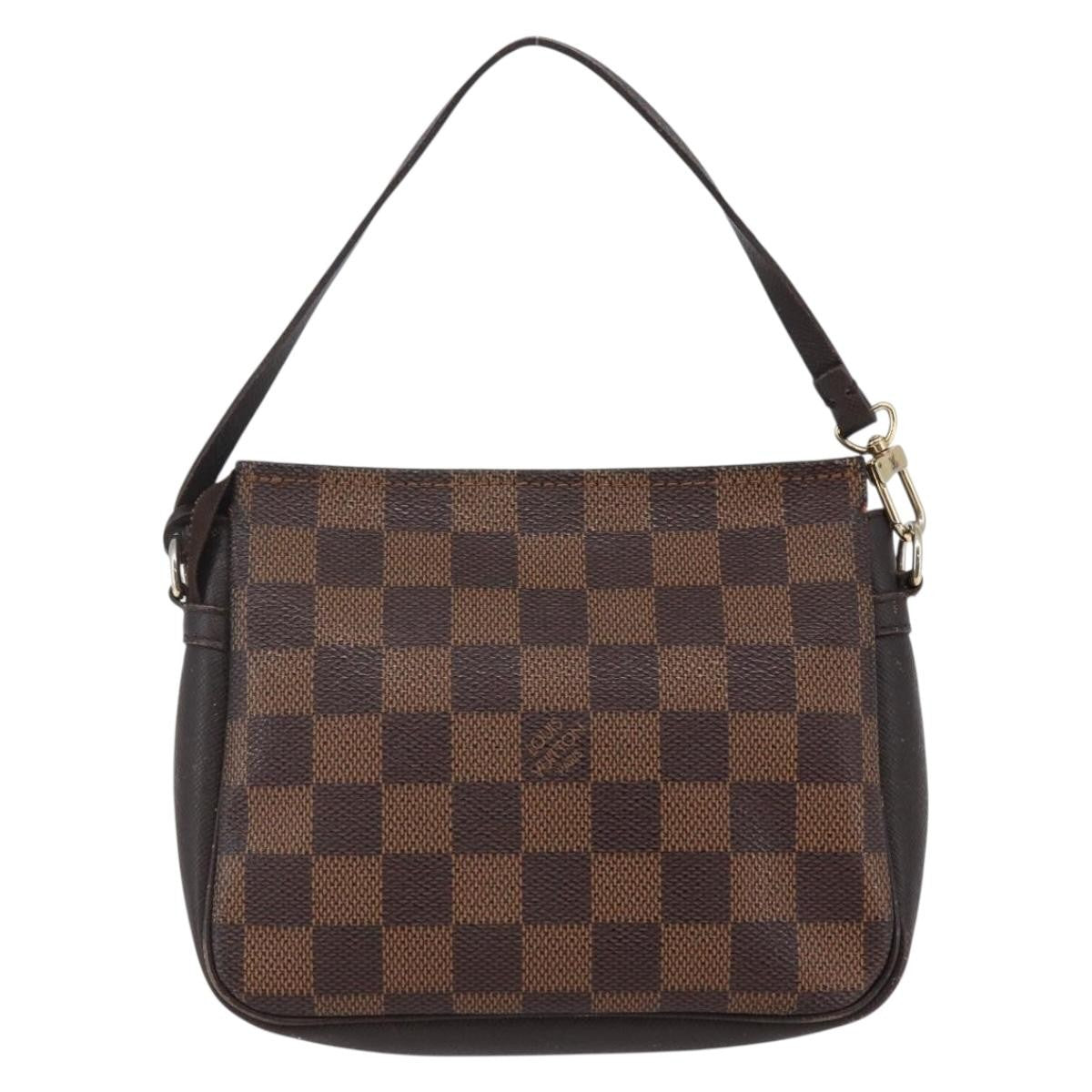 Louis Vuitton Trousse Make Up Bag Damier Canvas Brown Canvas Clutche & Pouche Bag (Authentic Pre-Loved)