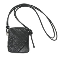 Chanel Cambon Pochette Quilted Leather Black Leather Shoulder Bag Bag (Authentic Pre-Loved)