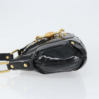 Salvatore Ferragamo Gancini Tote Patent Leather Black Patent_Leather Tote Bag Bag (Authentic Pre-Loved)