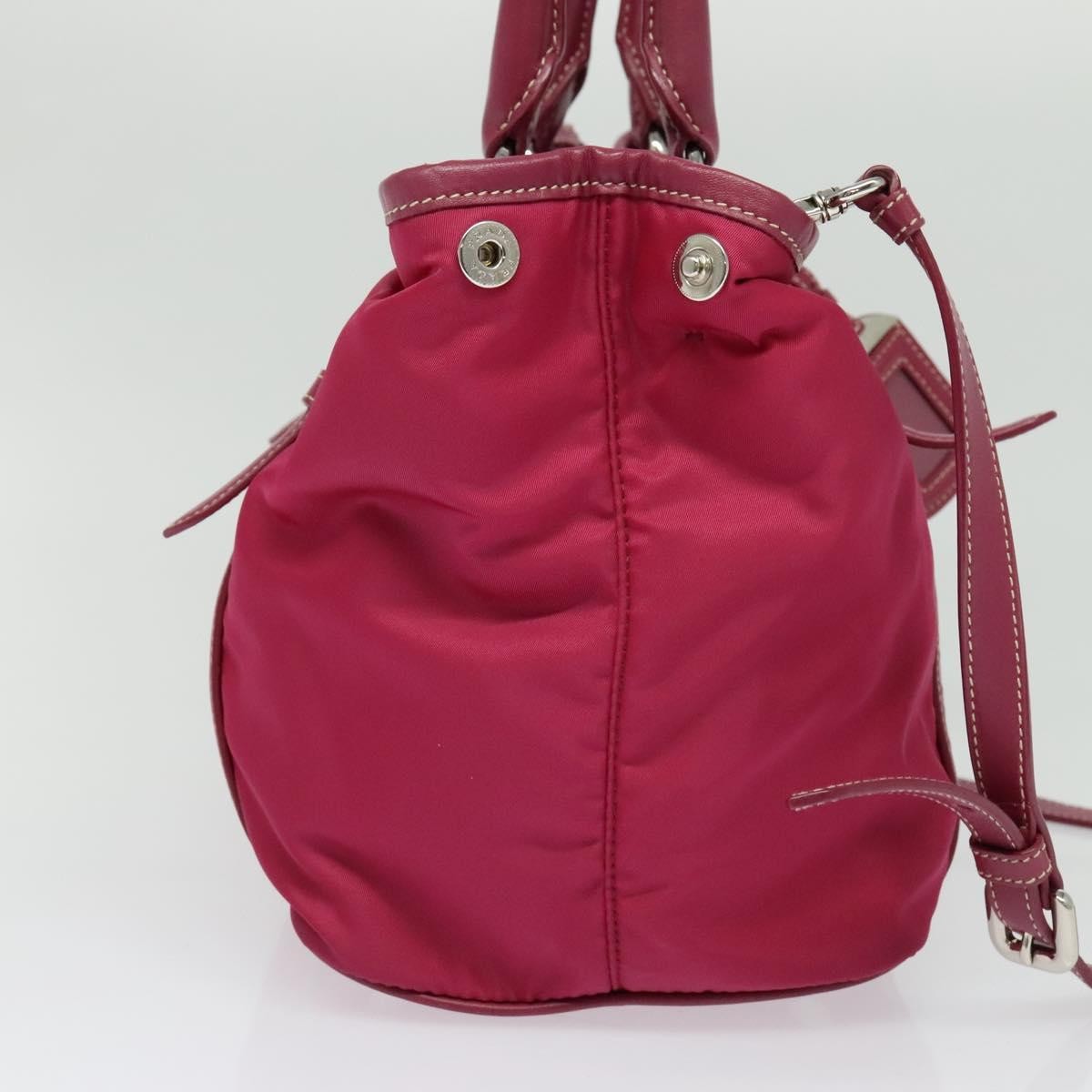 Prada Convertible Belted Hobo Tessuto With Leather Pink Nylon Tote Bag Bag (Authentic Pre-Loved)