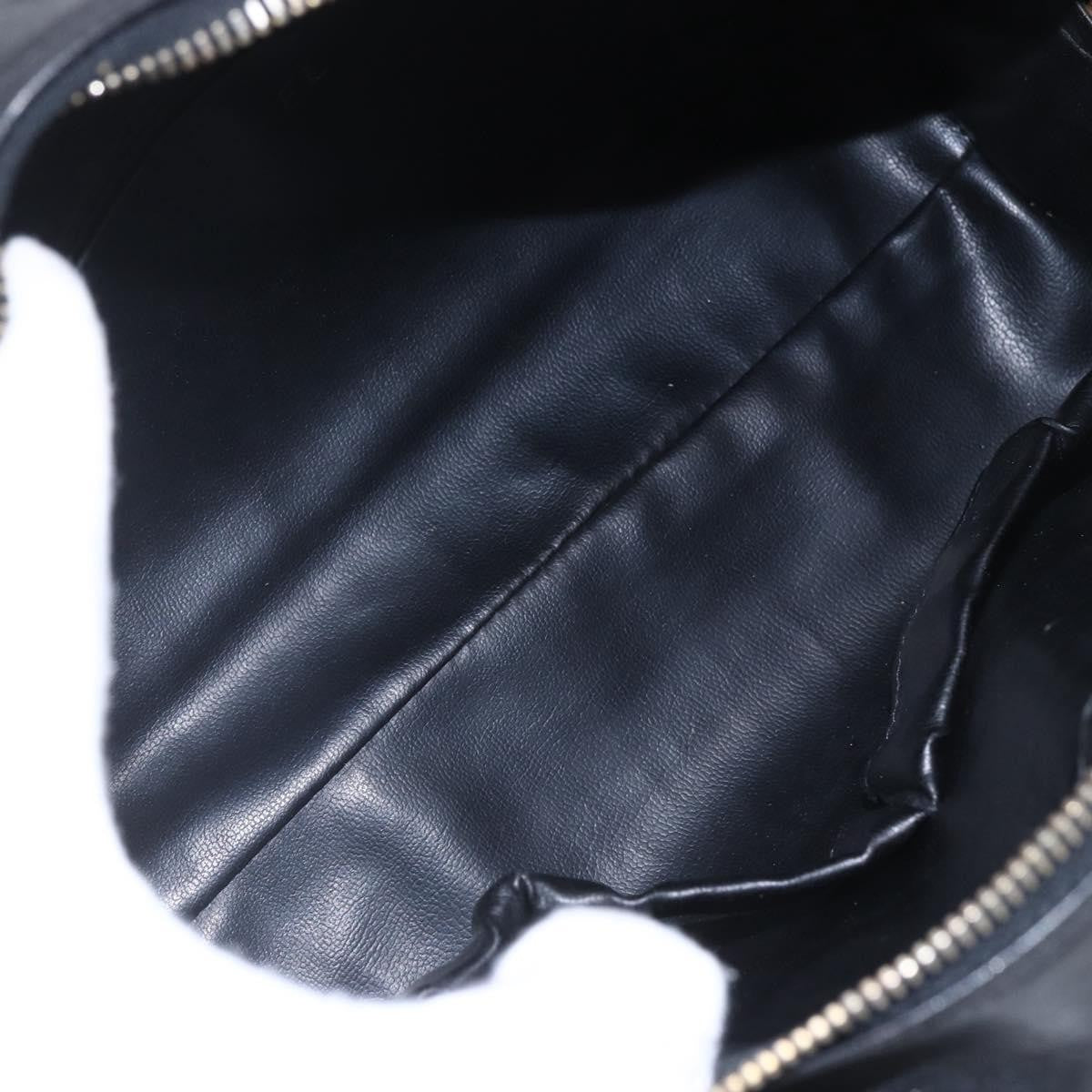 Chanel Vintage Toiletry Pouch Leather Black Patent_Leather Clutche & Pouche Bag (Authentic Pre-Loved)