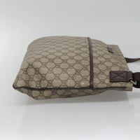 Gucci Zip Top Messenger Bag Gg Coated Canvas Beige Canvas Shoulder Bag Bag (Authentic Pre-Loved)