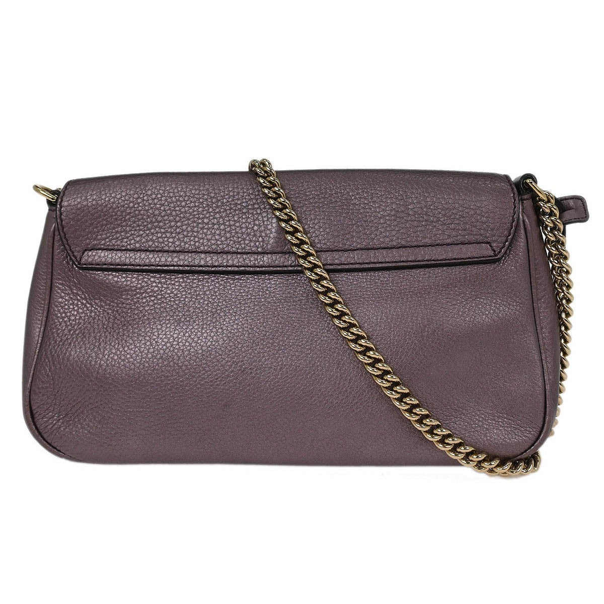 Gucci Gucci Soho Chain Crossbody Bag Leather Purple Leather Shoulder Bag Bag (Pre-Loved)