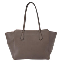 Gucci Swing Tote Leather Gray Leather Tote Bag Bag (Pre-Loved)
