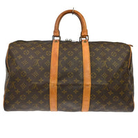 Louis Vuitton Keepall Bag Monogram Canvas Brown Canvas Travel Bag Bag (Authentic Pre-Loved)