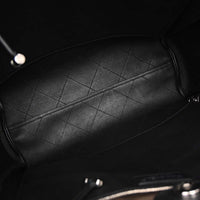 Chanel Covered Cc Shopping Tote Stitched Calfskin Black Leather Tote Bag Bag (Pre-Loved)