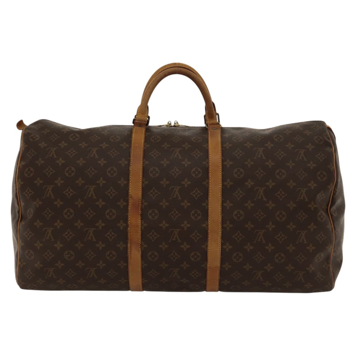 Louis Vuitton Keepall Bag Monogram Canvas Brown Canvas Travel Bag Bag (Authentic Pre-Loved)