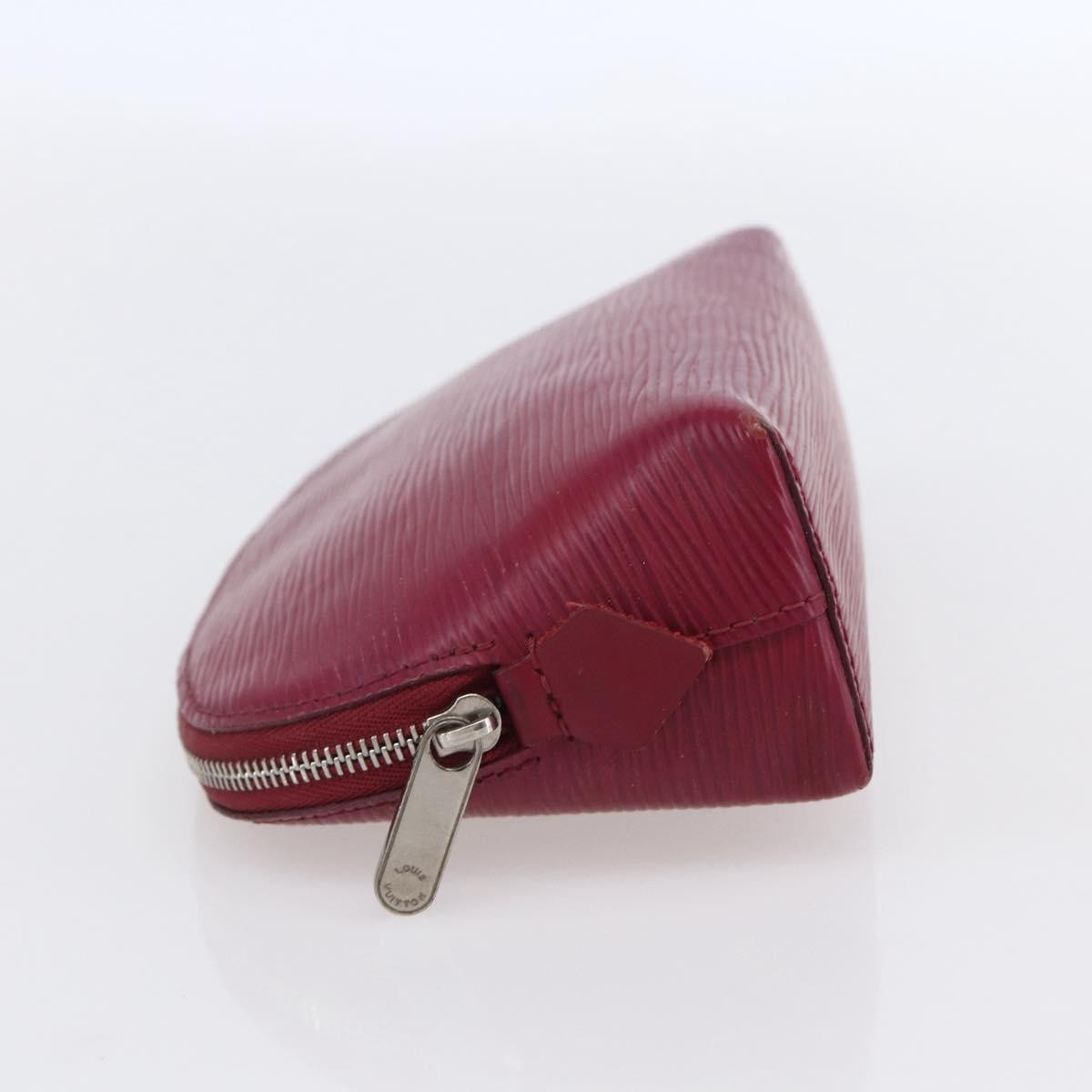 Louis Vuitton Cosmetic Pouch Epi Leather Burgundy Leather Clutche & Pouche Bag (Pre-Loved)