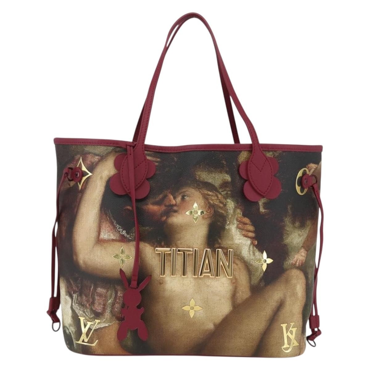 Louis Vuitton Neverfull Nm Tote Limited Edition Jeff Koons Titian Print Canvas Multicolour Canvas Tote Bag Bag (Authentic Pre-Loved)