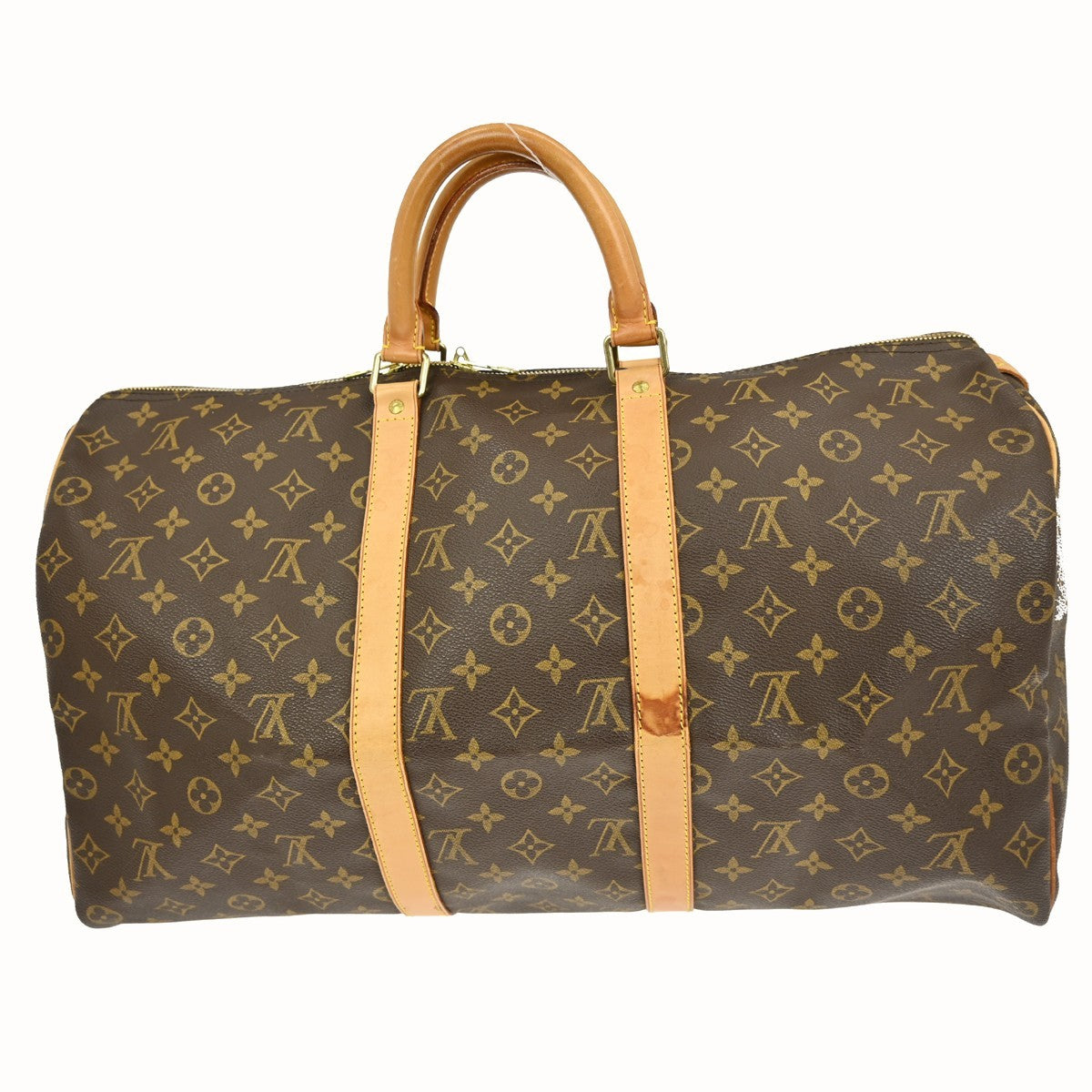 Louis Vuitton Keepall Bag Monogram Canvas Brown Canvas Travel Bag Bag (Authentic Pre-Loved)
