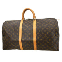 Louis Vuitton Keepall Bag Monogram Canvas Brown Canvas Travel Bag Bag (Authentic Pre-Loved)
