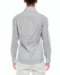 BRUNELLO CUCINELLI MEN'S SHIRT IN NAVY