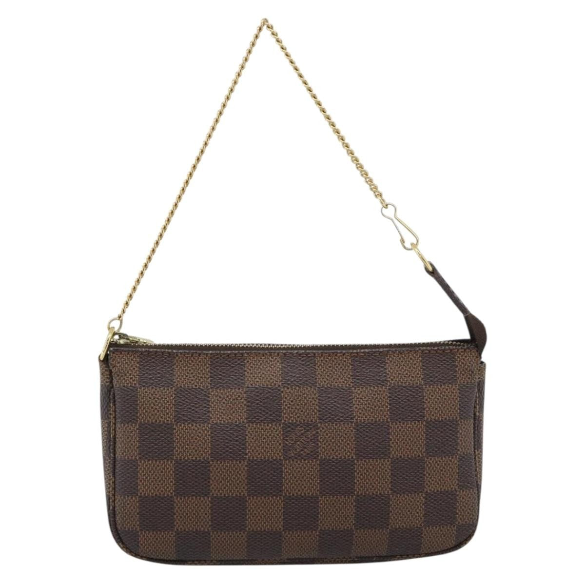 Louis Vuitton Mini Pochette Accessoires Damier Canvas Brown Canvas Clutche & Pouche Bag (Pre-Loved)