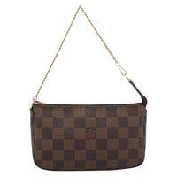 Louis Vuitton Mini Pochette Accessoires Damier Canvas Brown Canvas Clutche & Pouche Bag (Pre-Loved)