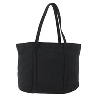 Prada Vintage Zip Tote Tessuto Black Nylon Tote Bag Bag (Authentic Pre-Loved)