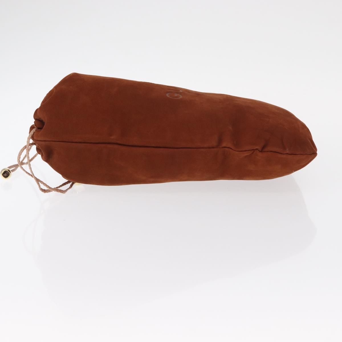 Gucci Pochette Suede Brown Suede Clutche & Pouche Bag (Pre-Loved)