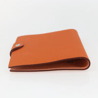 Hermes Ulysse Agenda Cover Leather Orange Leather Clutche & Pouche Bag (Authentic Pre-Loved)