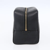 Chanel Vintage Toiletry Pouch Leather Black Patent_Leather Clutche & Pouche Bag (Authentic Pre-Loved)