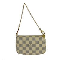 Louis Vuitton Louis Vuitton Mini Pochette Accessoires Damier Canvas White Canvas Clutche & Pouche Bag (Authentic Pre-Loved)