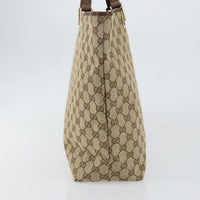 Gucci Vintage Bucket Shopping Tote Gg Canvas Beige Canvas Tote Bag Bag (Authentic Pre-Loved)