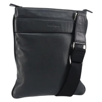 Salvatore Ferragamo Vintage Shoulder Bag Leather Black Leather Shoulder Bag Bag (Authentic Pre-Loved)