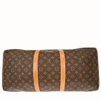 Louis Vuitton Keepall Bag Monogram Canvas Brown Canvas Travel Bag Bag (Pre-Loved)