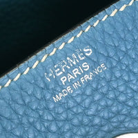 Hermes Lindy Bag Clemence Blue Leather Shoulder Bag Bag (Authentic Pre-Loved)