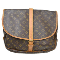 Louis Vuitton Louis Vuitton Saumur Handbag Monogram Canvas Brown Canvas Shoulder Bag Bag (Pre-Loved)