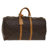 Louis Vuitton Keepall Bag Monogram Canvas Brown Canvas Travel Bag Bag (Authentic Pre-Loved)