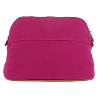 Hermes Bolide Travel Pouch Canvas Pink Canvas Clutche & Pouche Bag (Authentic Pre-Loved)
