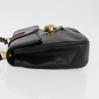 Gucci Sherry Line Shoulder Bag Leather Multicolour Leather Handbag (Authentic Pre-Loved)