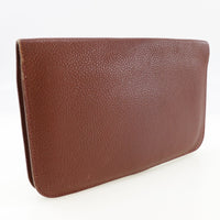 Hermes Dogon Duo Combined Wallet Leather Burgundy Leather Wallets Accessory (Authentic Pre-Loved)