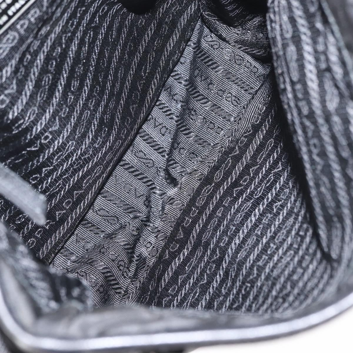 Prada Logo Flap Messenger Bag Tessuto Black Nylon Shoulder Bag Bag (Authentic Pre-Loved)