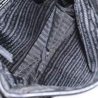 Prada Logo Flap Messenger Bag Tessuto Black Nylon Shoulder Bag Bag (Authentic Pre-Loved)