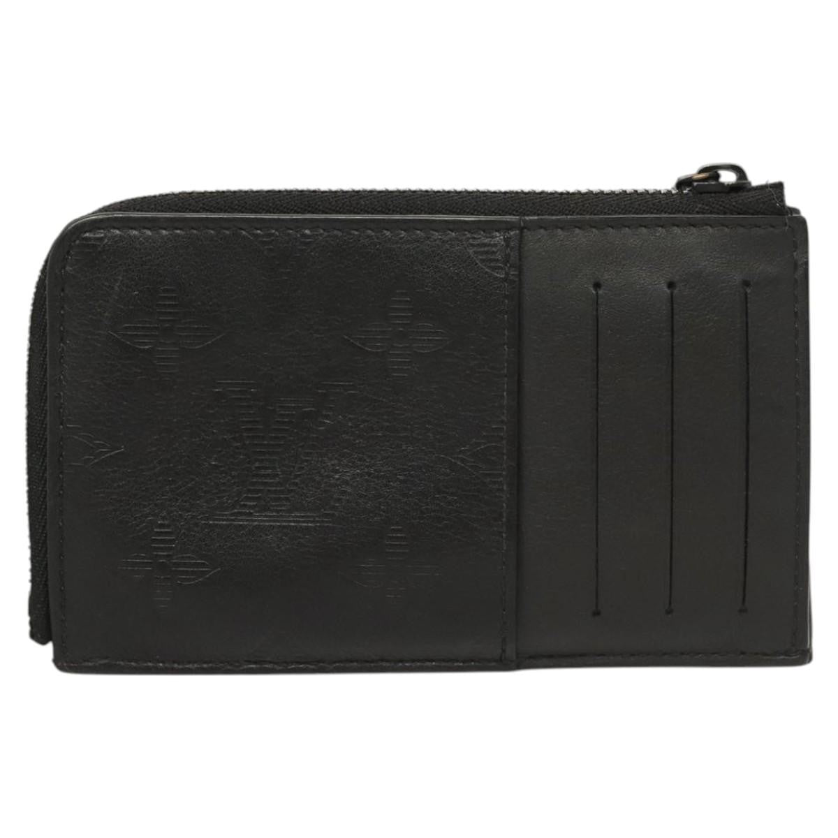 Louis Vuitton Hybrid Wallet Monogram Shadow Leather Black Leather Wallets Accessory (Pre-Loved)