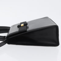 Salvatore Ferragamo Vara Handbag Leather Black Leather Handbag (Authentic Pre-Loved)