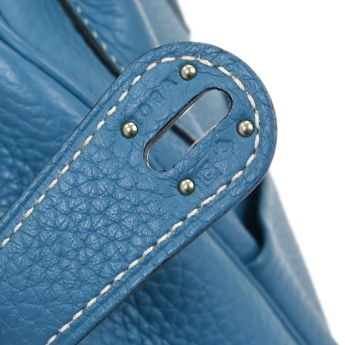 Hermes Lindy Bag Clemence Blue Leather Shoulder Bag Bag (Authentic Pre-Loved)